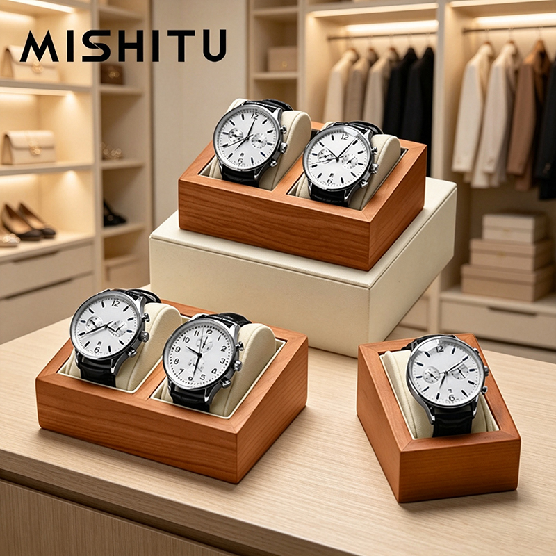 Jewelry Watches Men - MISHITU Massivholz Uhrenaufbewahrungsbox Herren Armbanduhren Organizer