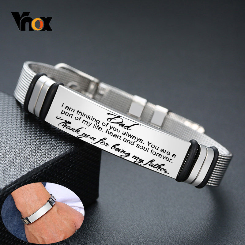 Jewelry Watches Men - Vnox Herren Edelstahl benutzer definierte Gravur