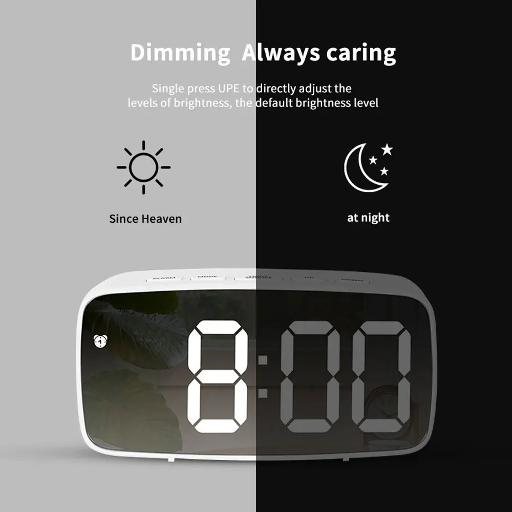 Moments Watches & Jewelry Vaughan Mills - Acryl Spiegel Wecker Elektronische Uhr Schreibtisch