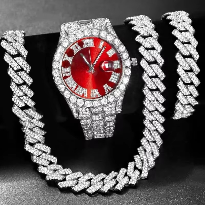 3/4-teiliges Hip-Hop Iced Out  – Icebox Jewelry Watches Bewertung und Preis