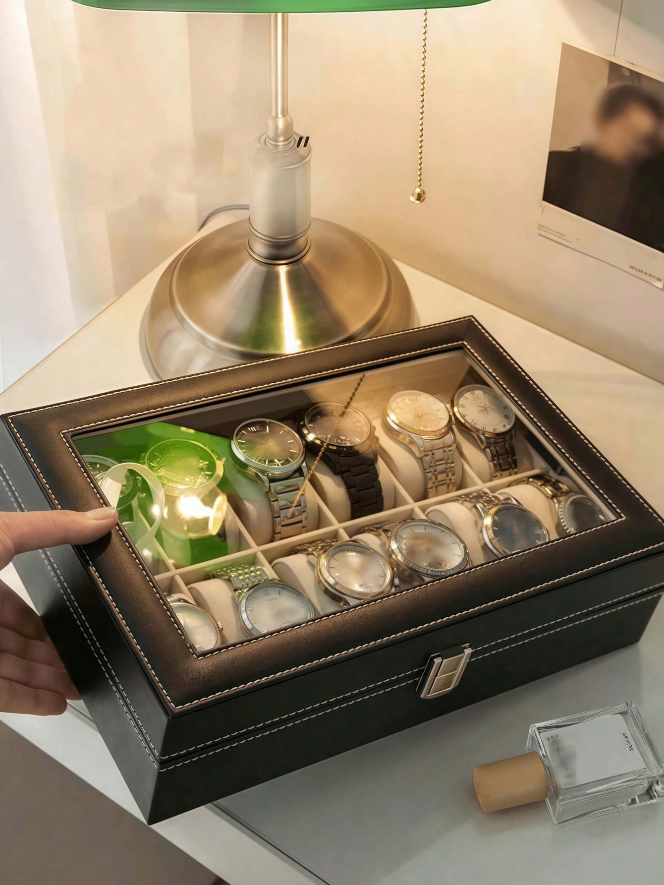 Leder-Uhrenbox mit Schloss, Gr – Jewelry Watches Men Bewertung und Preis