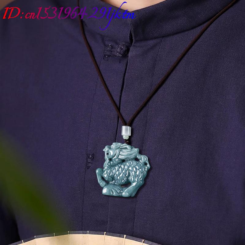 Burmesischer Jadeit Kylin Anhä – Necklace Pendant Bewertung und Preis