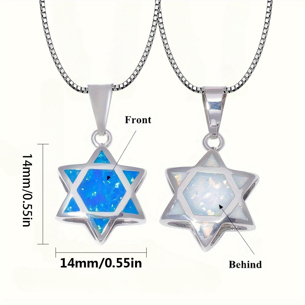 Davidstern Opal Anhänger Halsk – Necklace Pendant Bewertung und Preis